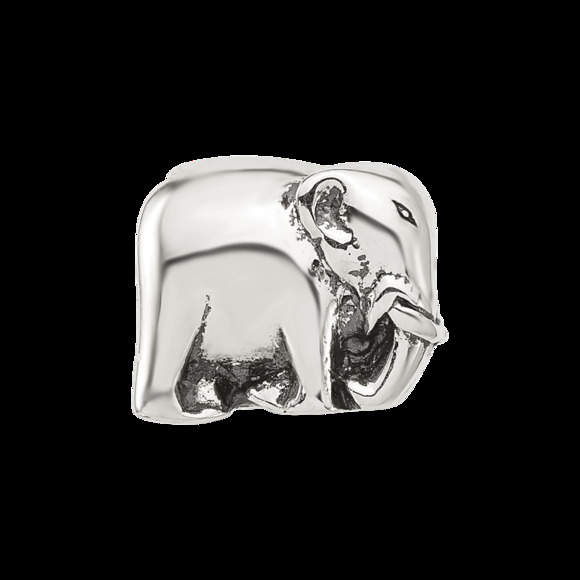 925 Sterling Silver Reflections Elephant Charm Clip Bracelet Necklace Charm Bead - Picture 4 of 7